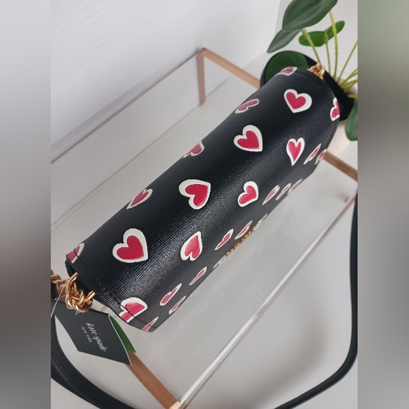 NWT Kate Spade - Morgan Stencil Hearts Embossed Crossbody Bag - Picture 3 of 14